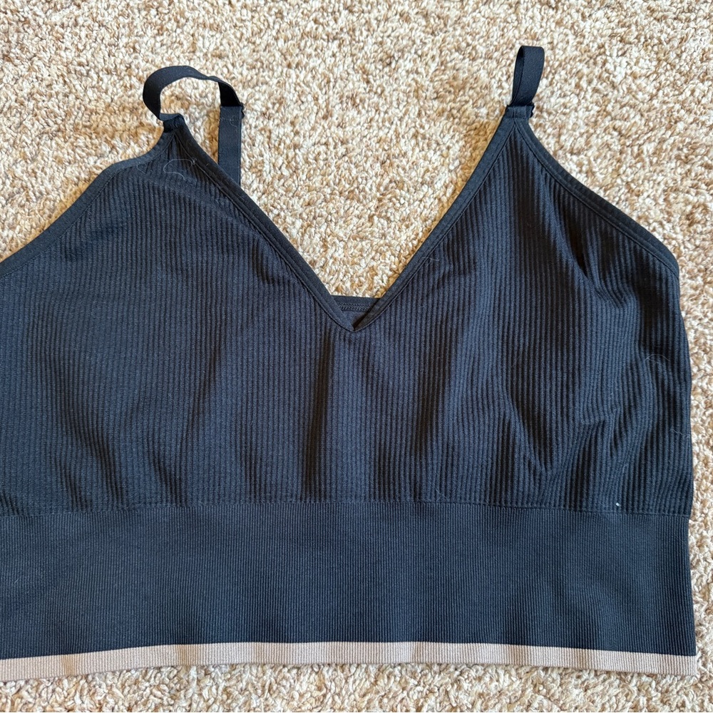 Harper Wilde Black Ribbed Bralette